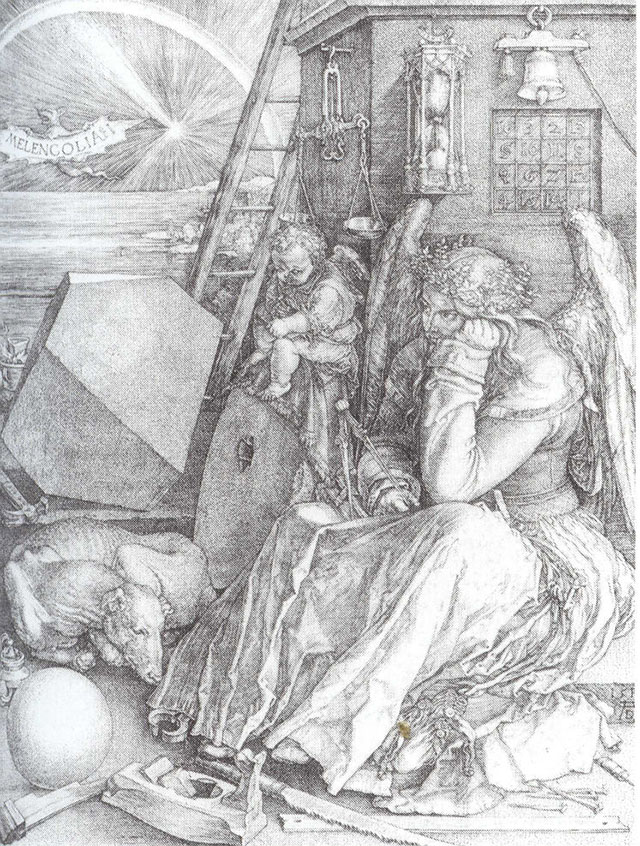 Albrecht Dürer (1471-1528), Melancholia I, 1514, copper print, 31 x 26 cm, courtesy of the National Museum in Gdańsk 